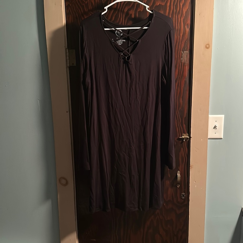 Maurices black long sleeve dress. Size L.